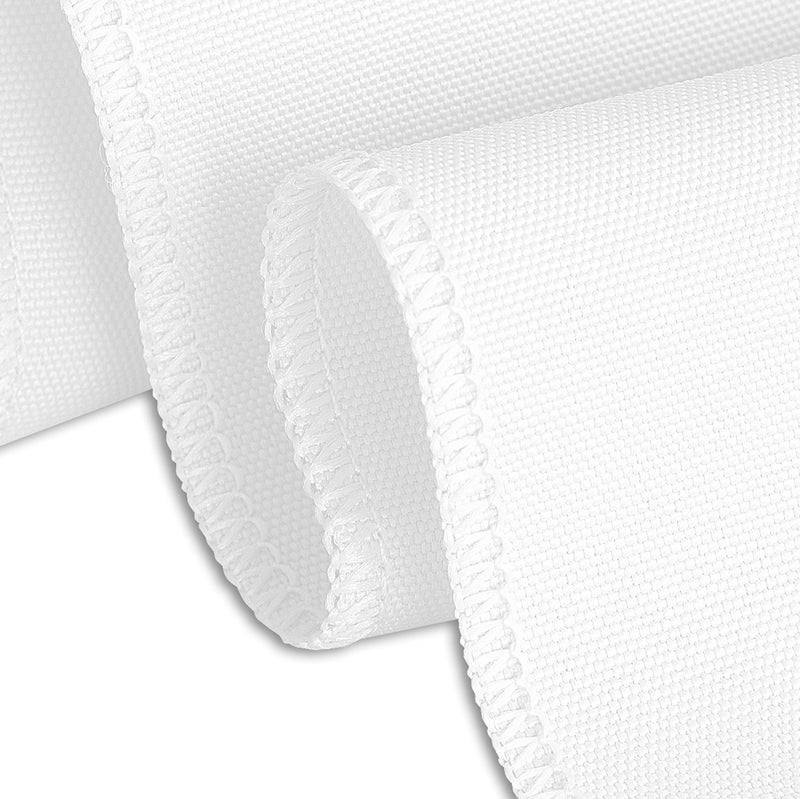 LTC LINENS LinenTablecloth 90 x 132-Inch Rectangular Polyester Tablecloth with Rounded Corners, White - Image 2